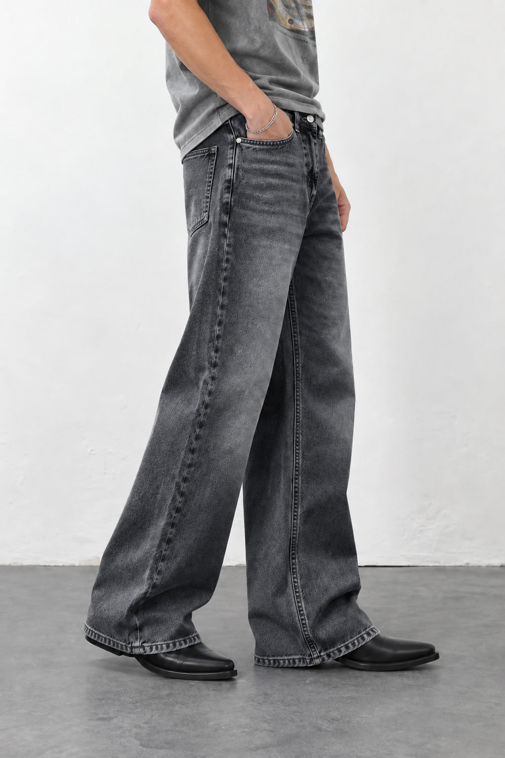 HILLOVER Washed Charcoal Bootcut