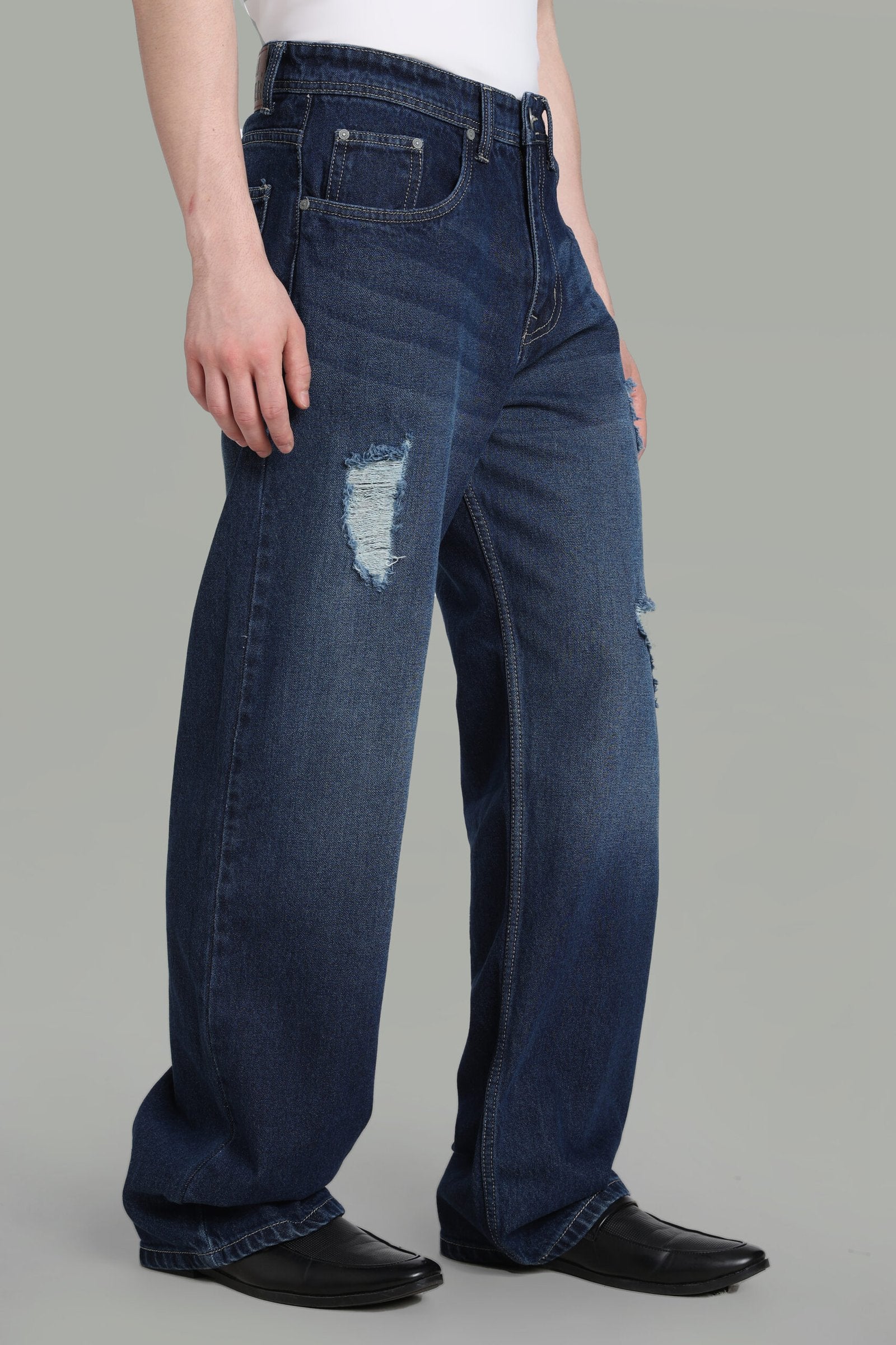 Blue Pattern Baggy Fit