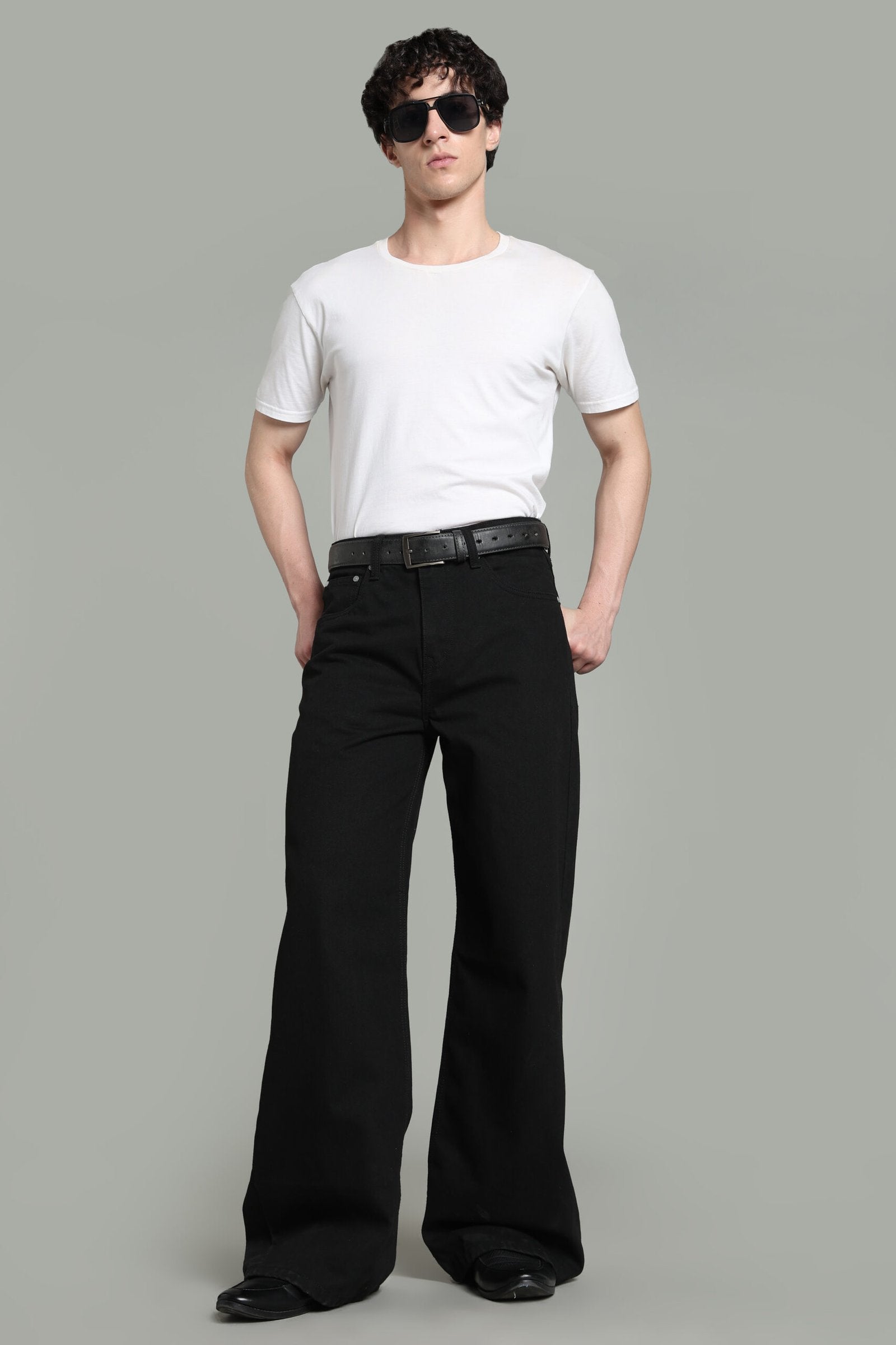 Black Wide Leg Fit