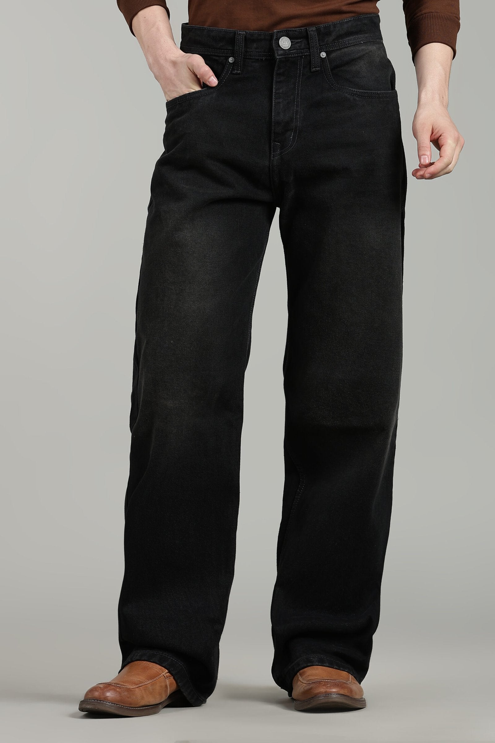 Midnight Black Baggy Fit