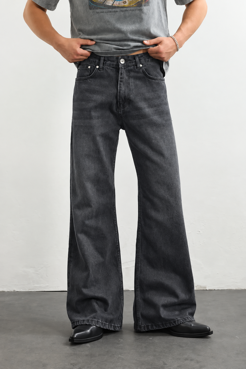 HILLOVER  Vintage Charcoal Bootcut