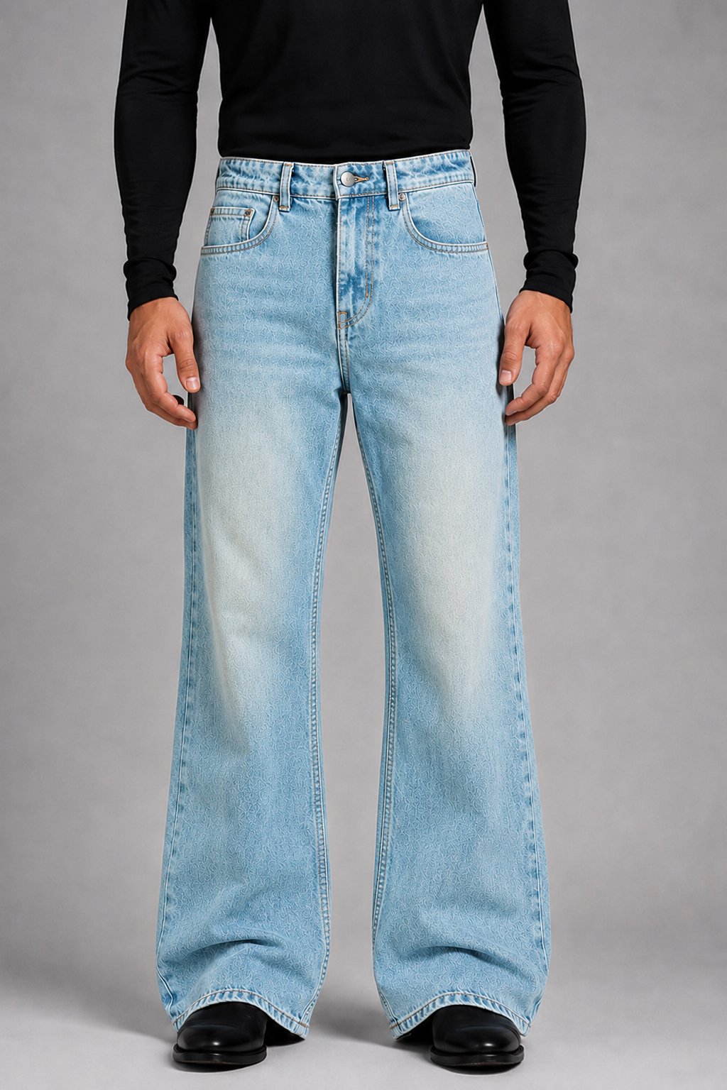 Yellow mud blue boot cut