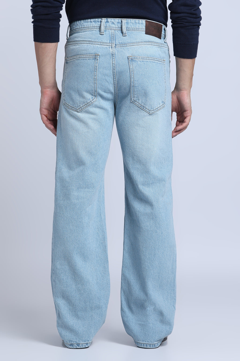 Hillover Light Blue Ripped Straight Fit