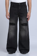 Hillover Men’s Ripped Grey Wide Leg