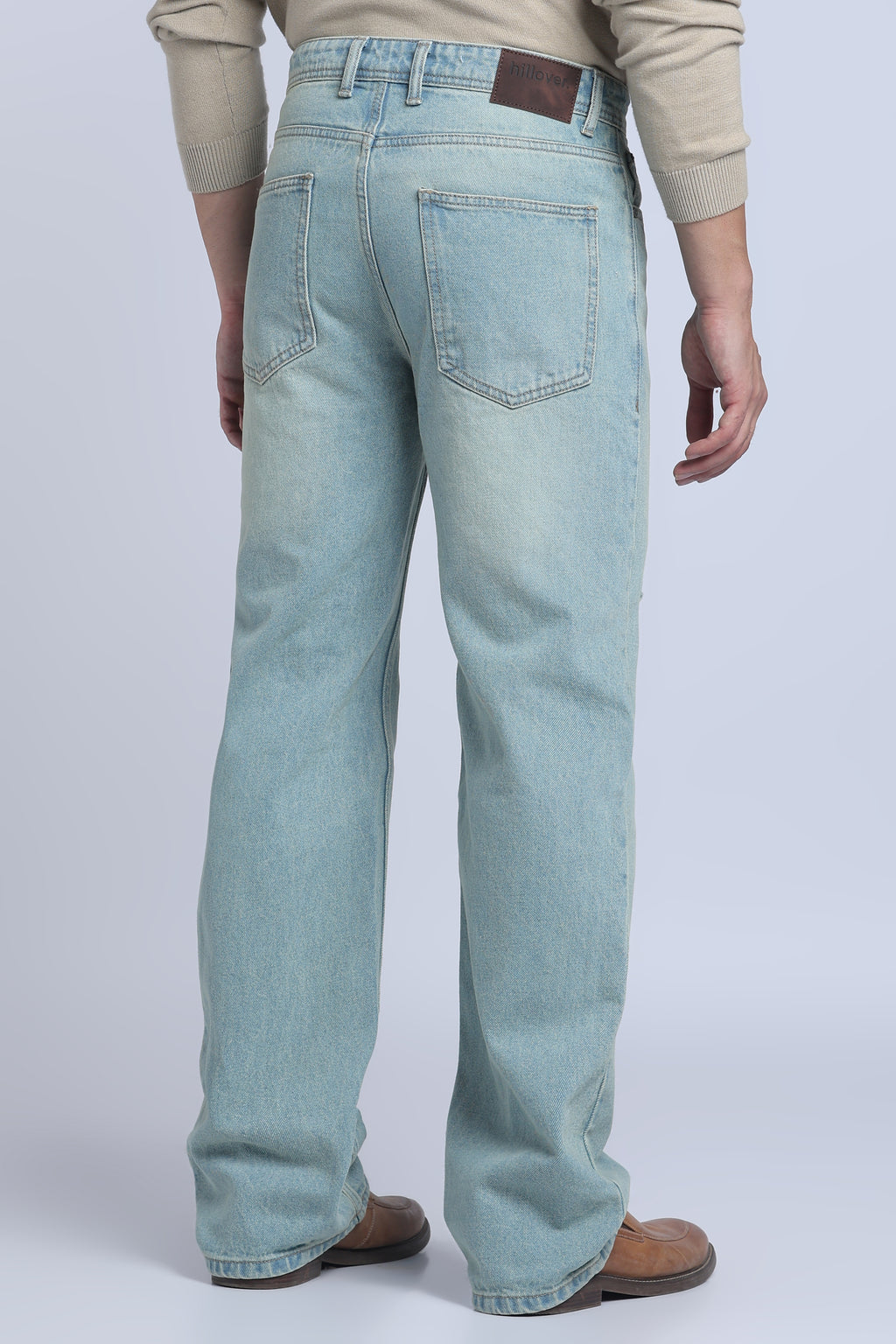 Hillover  Blue Ripped Straight Fit