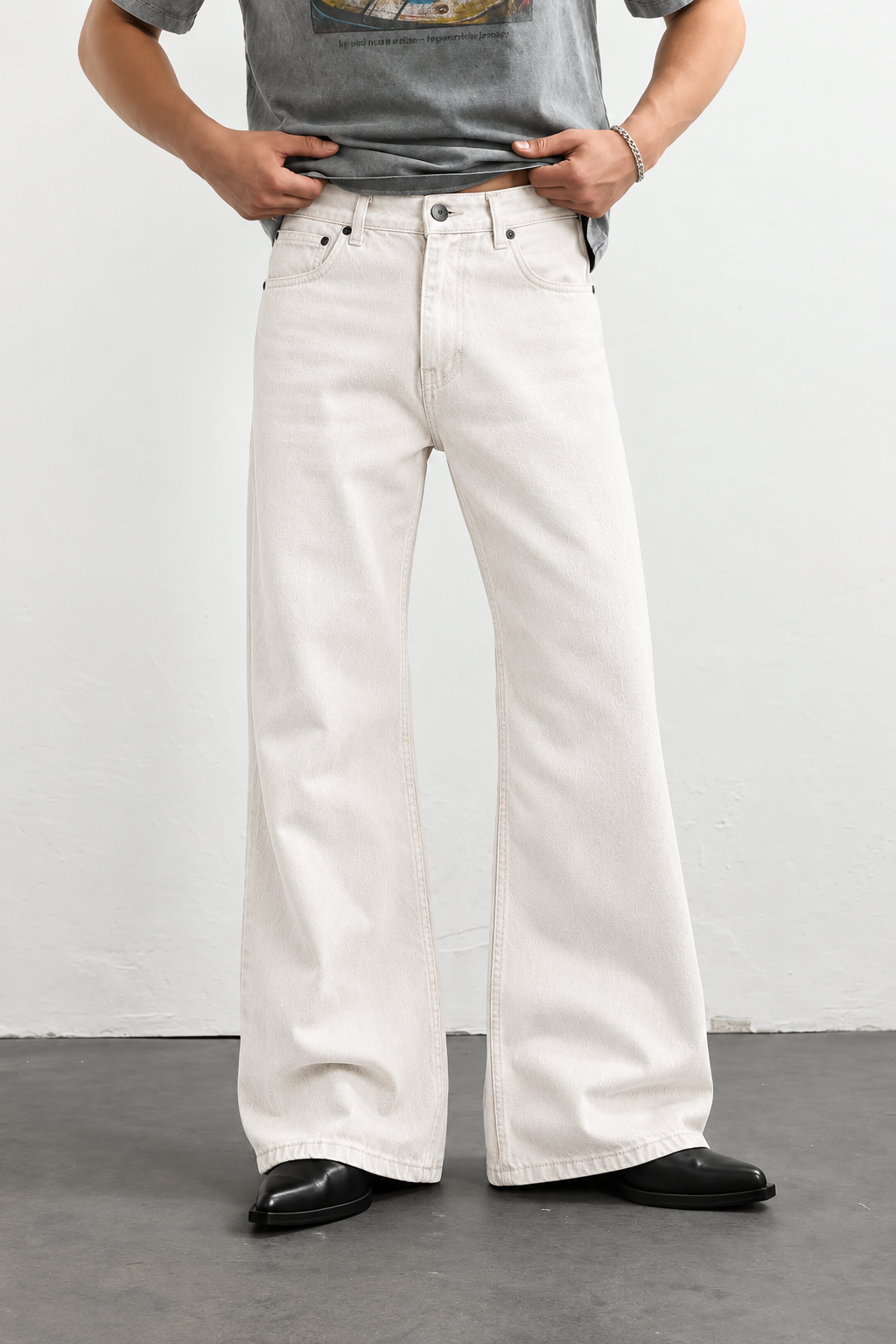 Hillover white biege boot cut Fit