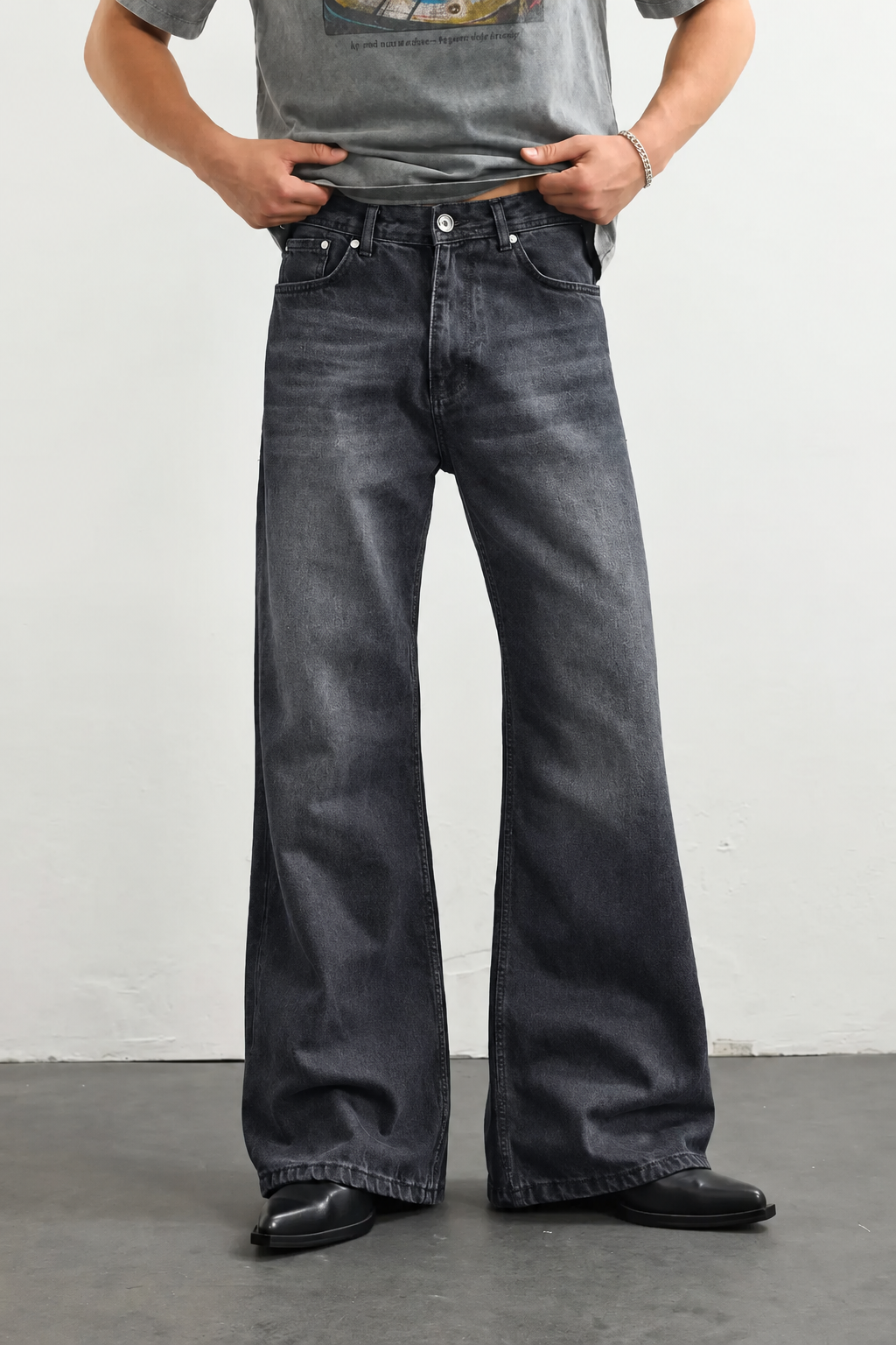 HILLOVER Washed Charcoal Bootcut