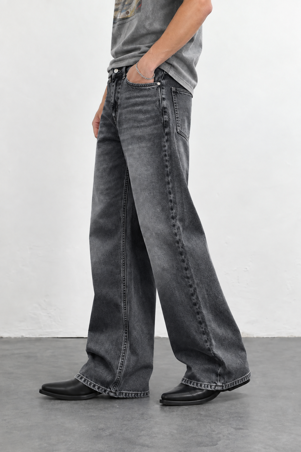 HILLOVER Washed Charcoal Bootcut