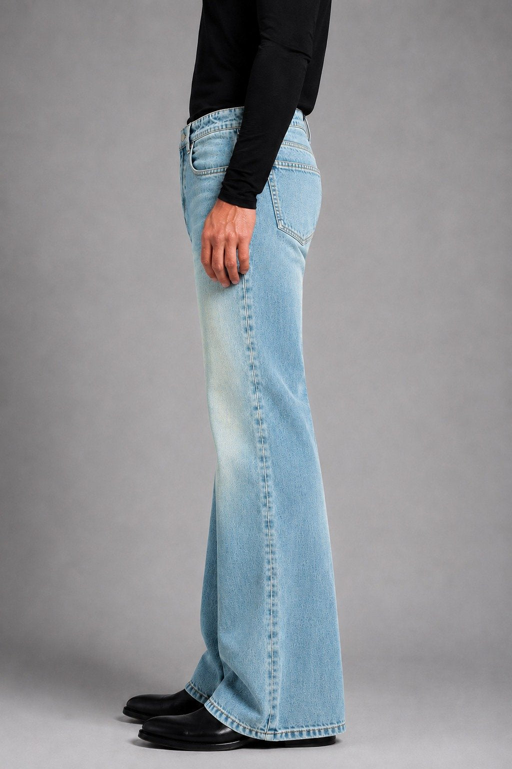 Yellow mud blue boot cut