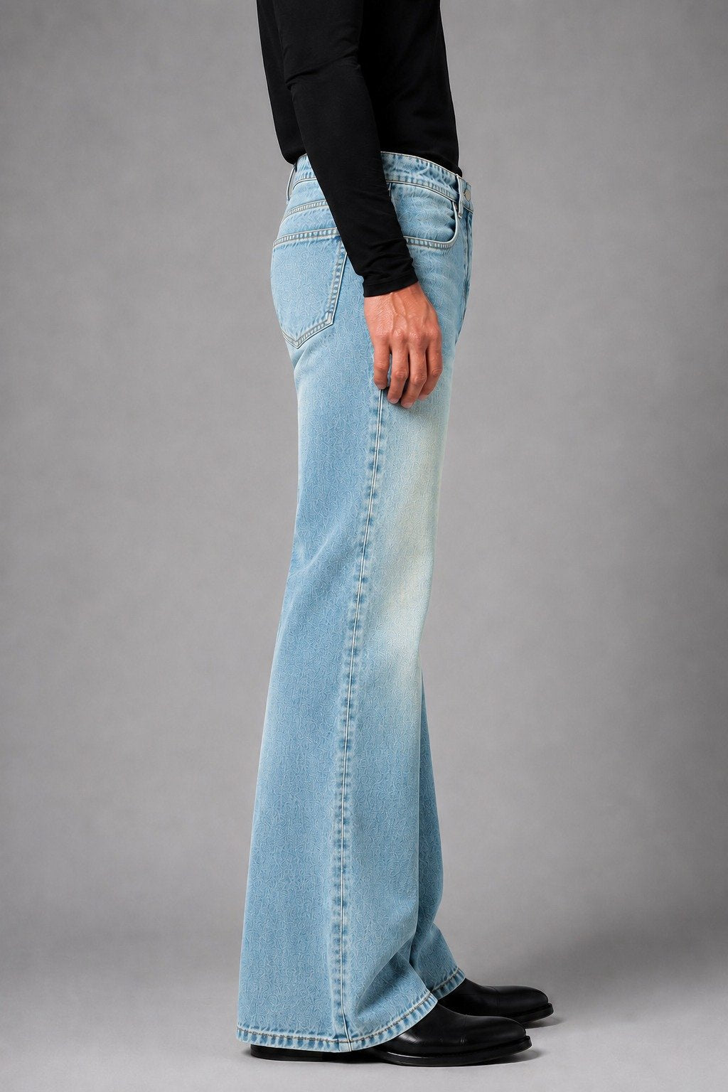 Yellow mud blue boot cut