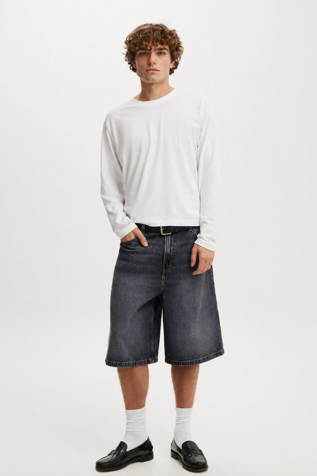 HILLOVER — Relaxed Dark Wash Jorts