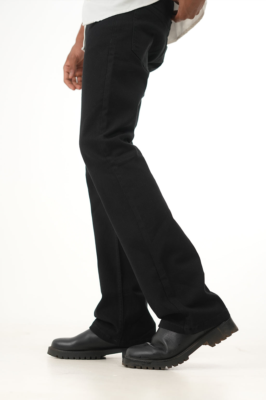 HILLOVER Jet Black Lycra Bootcut Jeans