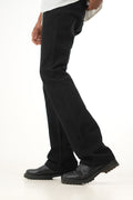 HILLOVER Jet Black Lycra Bootcut Jeans