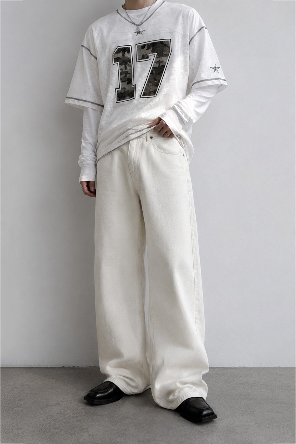 white Baggy Fit