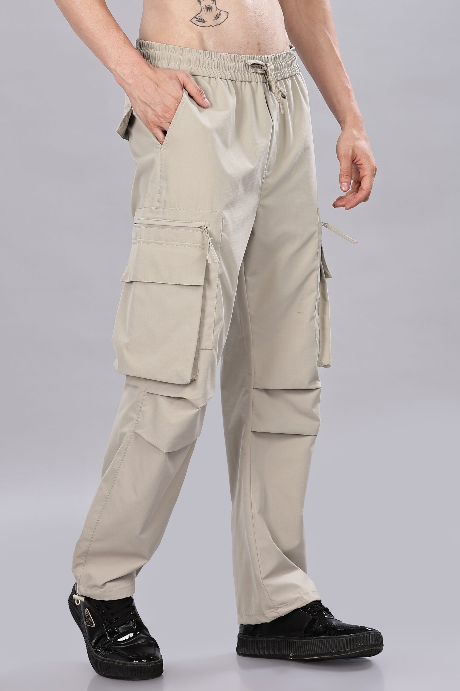Men's Olive & Camel Cargos Pant - hillover.com