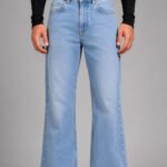 Blue boot cut