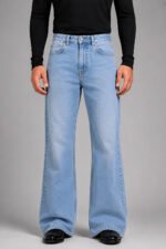 Blue boot cut